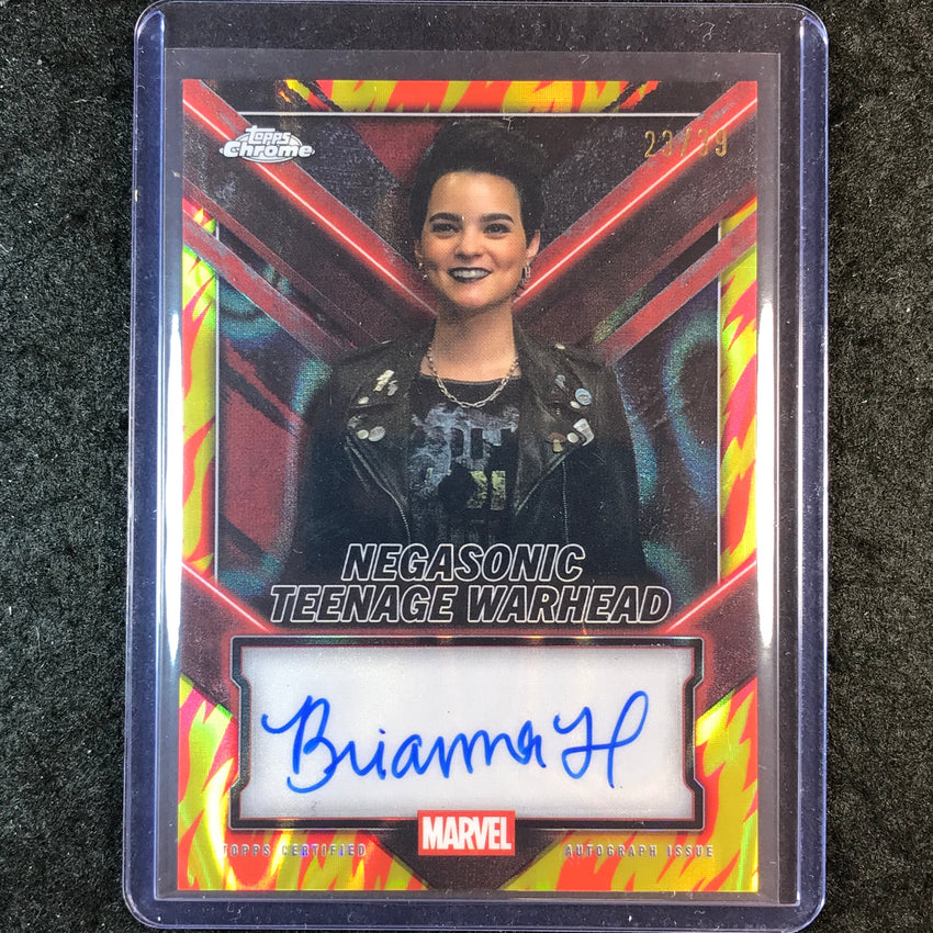 2025 Topps Chrome Deadpool BRIANNA HILDEBRAND NEGASONIC WARHEAD Auto 23/39