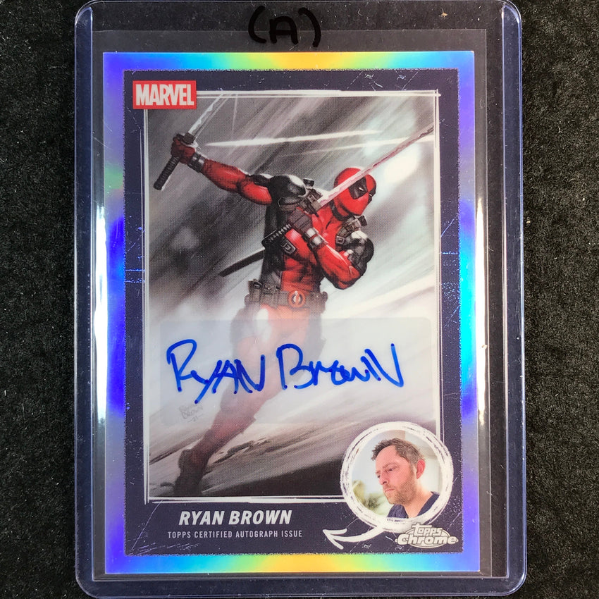 2025 Topps Chrome Deadpool RYAN BROWN Comic Artist Auto Refractor #MCBA-RB (A)