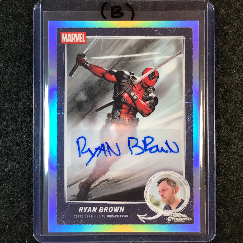 2025 Topps Chrome Deadpool RYAN BROWN Comic Artist Auto Refractor #MCBA-RB (B)