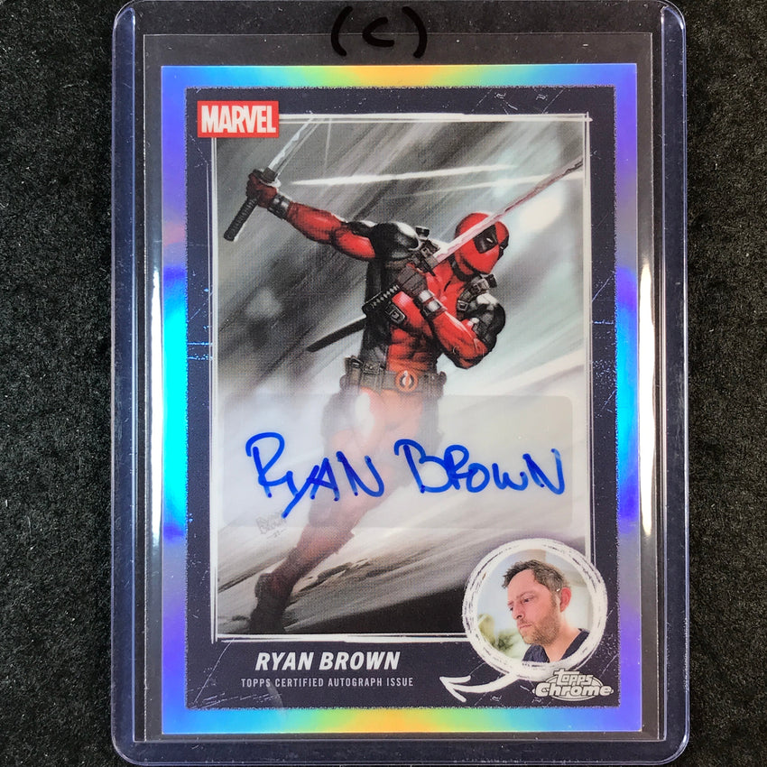 2025 Topps Chrome Deadpool RYAN BROWN Comic Artist Auto Refractor #MCBA-RB (C)