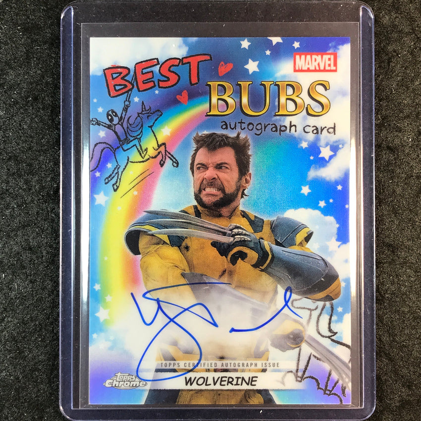 2025 Topps Chrome Deadpool HUGH JACKMAN WOLVERINE Best Bubs Auto Refractor #HJ