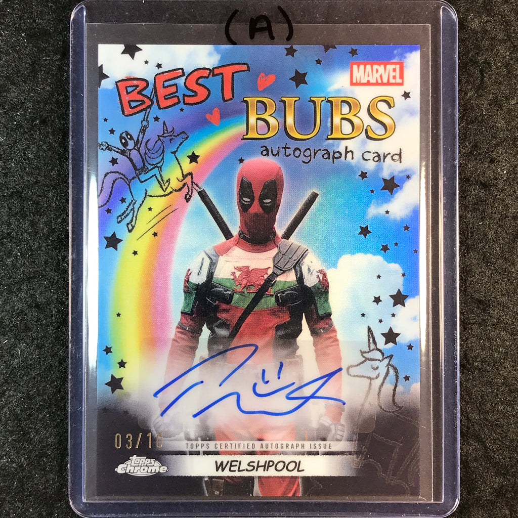 2025 Topps Chrome Deadpool PAUL MULLIN WELSHPOOL Best Bubs Auto #PM (A ...