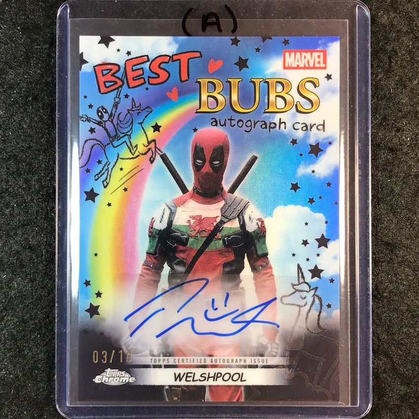 2025 Topps Chrome Deadpool PAUL MULLIN WELSHPOOL Best Bubs Auto #PM (A)