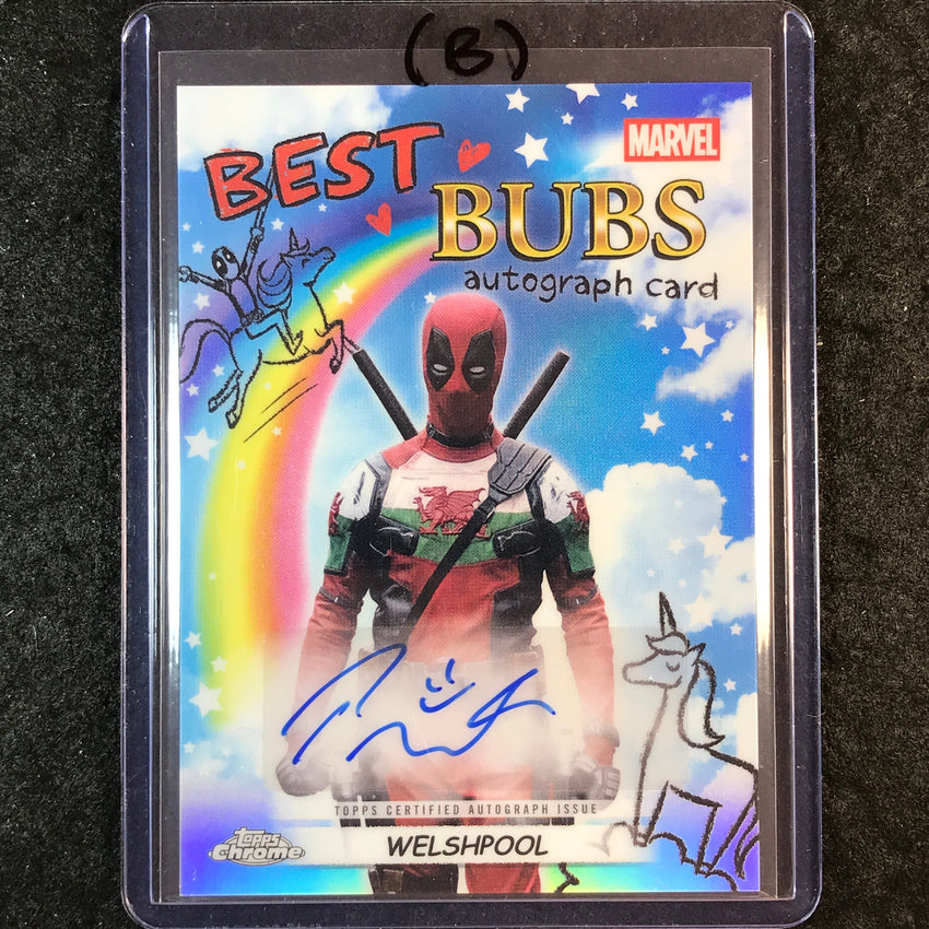 2025 Topps Chrome Deadpool PAUL MULLIN WELSHPOOL Best Bubs Auto #PM (B)
