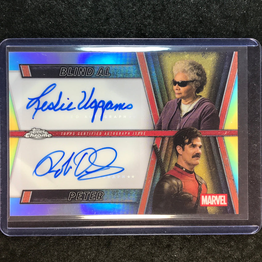 2025 Topps Chrome Deadpool LESLIE UGGAMS ROB DELANEY PETER Dual Auto #TD-LR