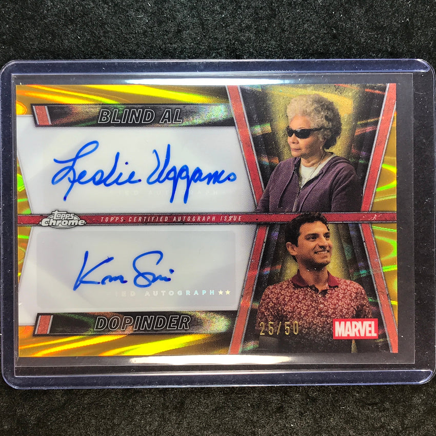 2025 Topps Chrome Deadpool LESLIE UGGAMS ROB DELANEY PETER Dual Auto Gold 25/50