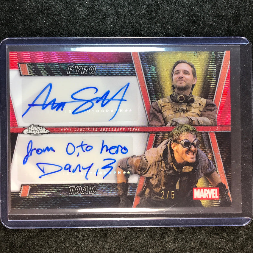 2025 Topps Chrome Deadpool STAMFORD PYRO RAMOS TOAD Dual Inscription Auto 2/5