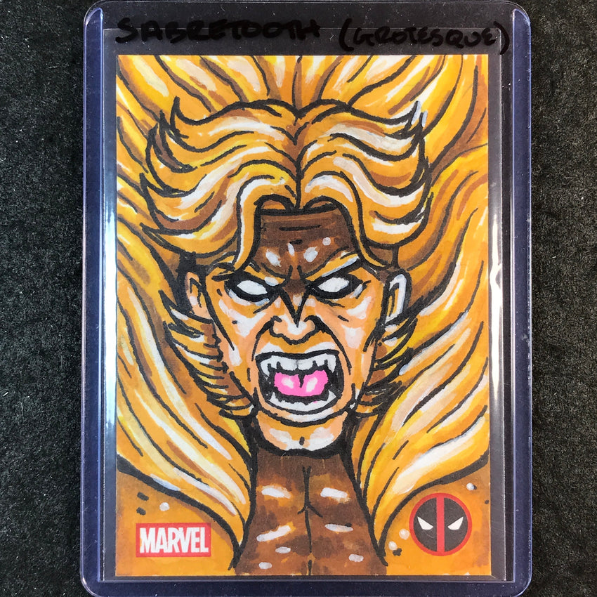 2025 Topps Chrome Deadpool SABRETOOTH Artist Sketch 1/1 JOESEPH GROTESQUE