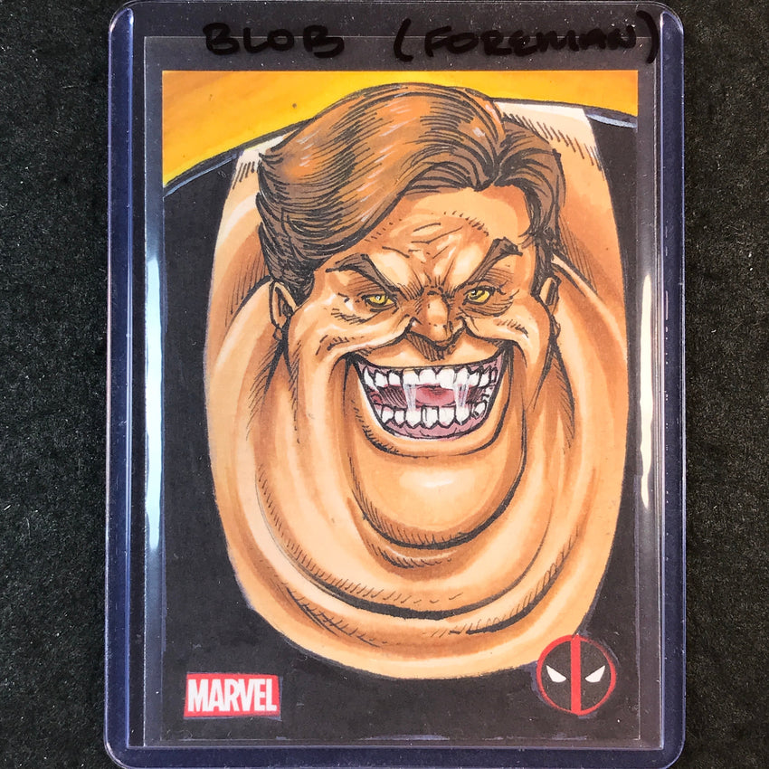 2025 Topps Chrome Deadpool BLOB Artist Sketch 1/1 CHRIS FOREMAN