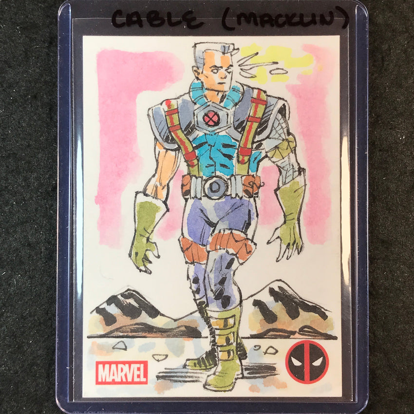 2025 Topps Chrome Deadpool CABLE Artist Sketch 1/1 MACKLIN
