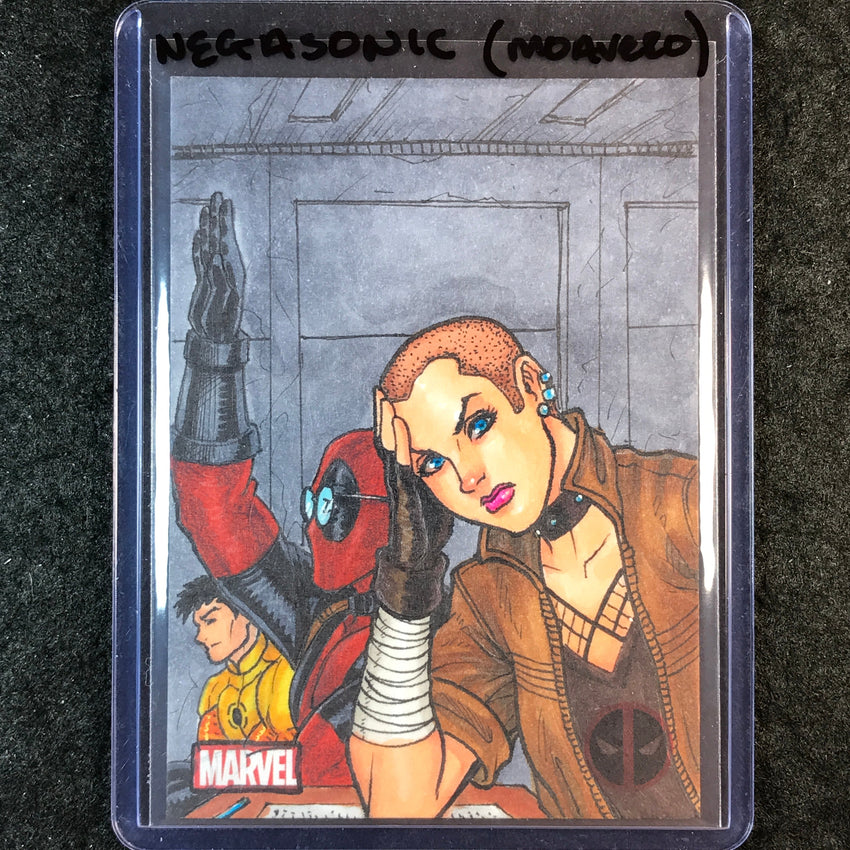 2025 Topps Chrome Deadpool NEGASONIC WARHEAD DEADPOOL Sketch 1/1 VICENTE MOAVERO