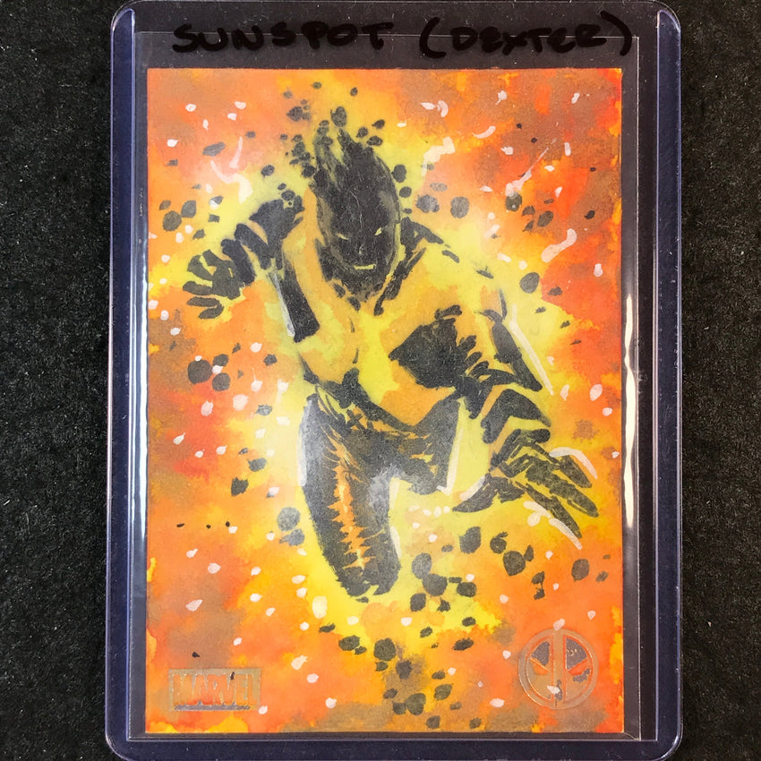 2025 Topps Chrome Deadpool SUNSPOT Artist Sketch 1/1 DEXTER WEE