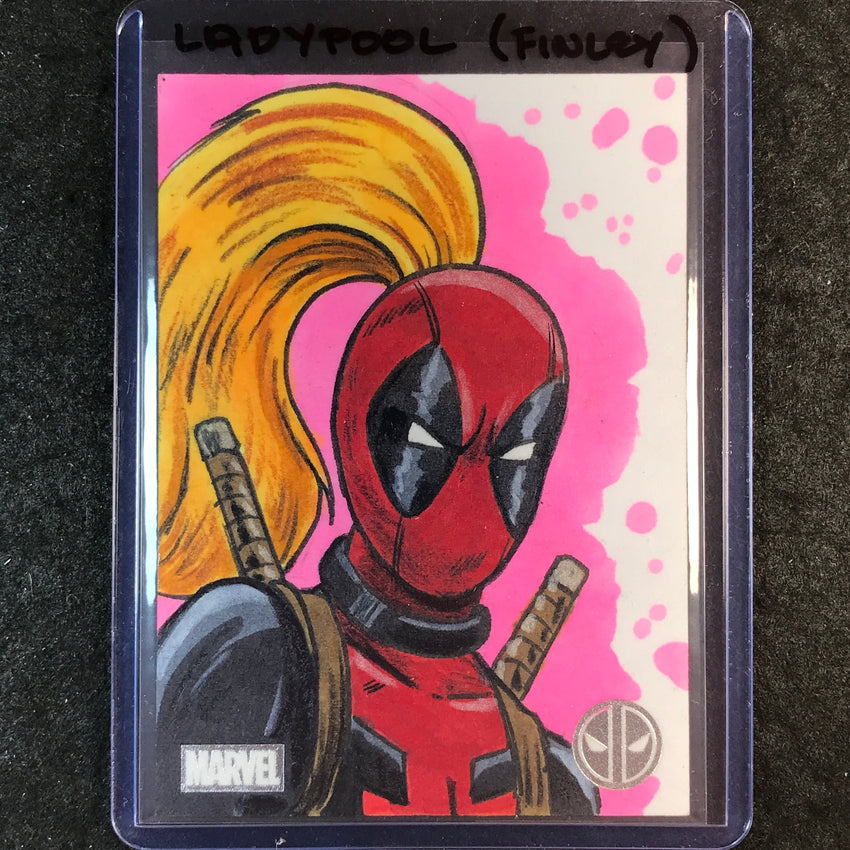 2025 Topps Chrome Deadpool LADYPOOL Artist Sketch 1/1 RYAN FINLEY