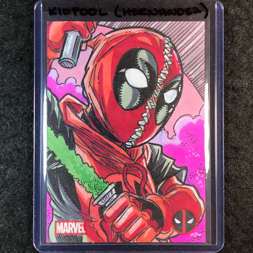 2025 Topps Chrome Deadpool KIDPOOL Artist Sketch 1/1 ELVIN A. HERNANDEZ