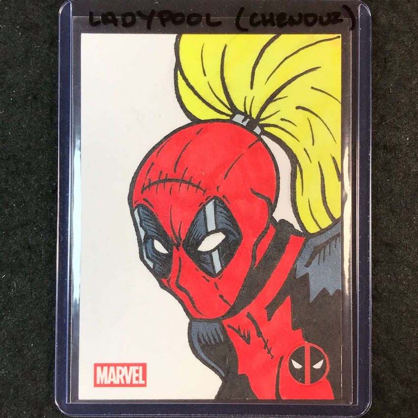 2025 Topps Chrome Deadpool LADYPOOL Artist Sketch 1/1 CHENDUZ