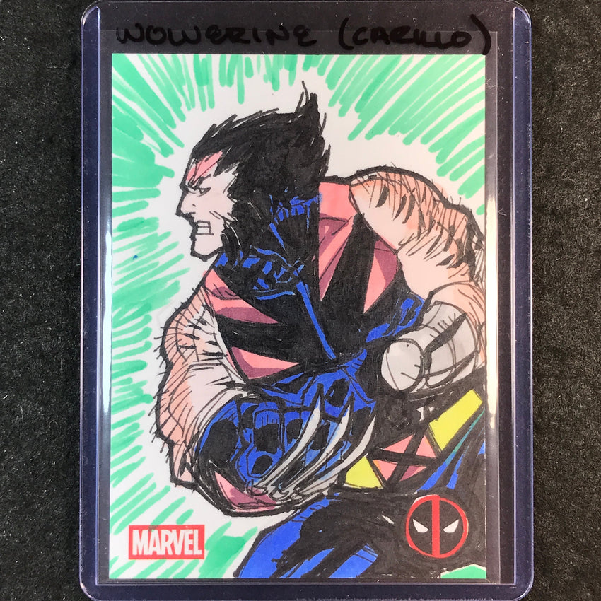 2025 Topps Chrome Deadpool APOCALYPSE WOLVERINE Artist Sketch 1/1 MARCO CARRILLO