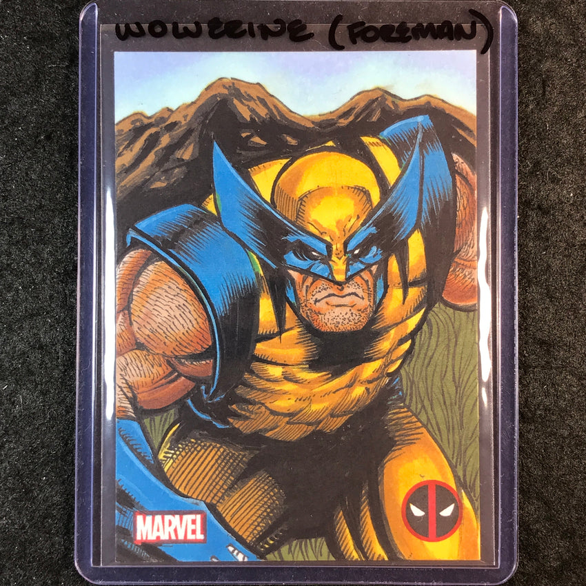 2025 Topps Chrome Deadpool WOLVERINE Artist Sketch 1/1 CHRIS FOREMAN