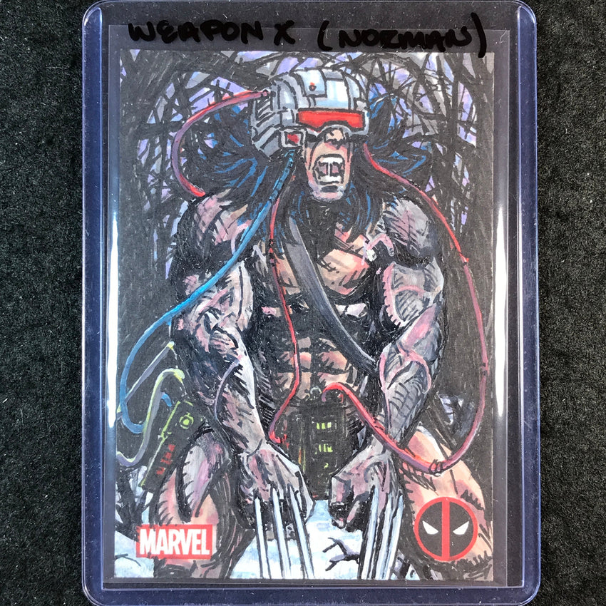 2025 Topps Chrome Deadpool WEAPON X WOLVERINE Artist Sketch 1/1 KEVIN NORMAN
