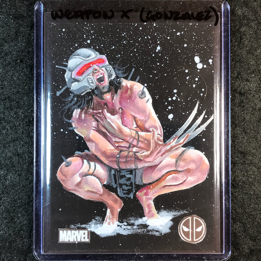 2025 Topps Chrome Deadpool WEAPON X WOLVERINE Artist Sketch 1/1 ASH GONZALEZ
