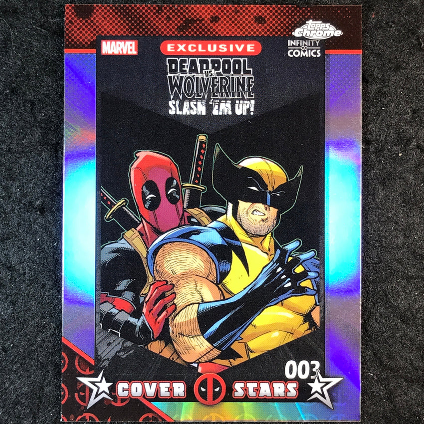 2025 Topps Chrome Deadpool SLASH 'EM UP INFINITY COMIC #3 Cover Stars #CS-22