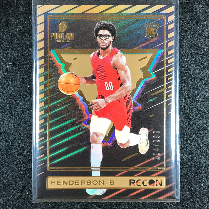 2023-24 Recon SCOOT HENDERSON Rookie Base Bronze Holo 214/299 No. 246