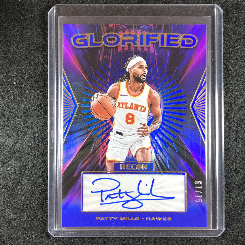 2023-24 Recon PATTY MILLS Glorified Signatures Auto Blue 57/75