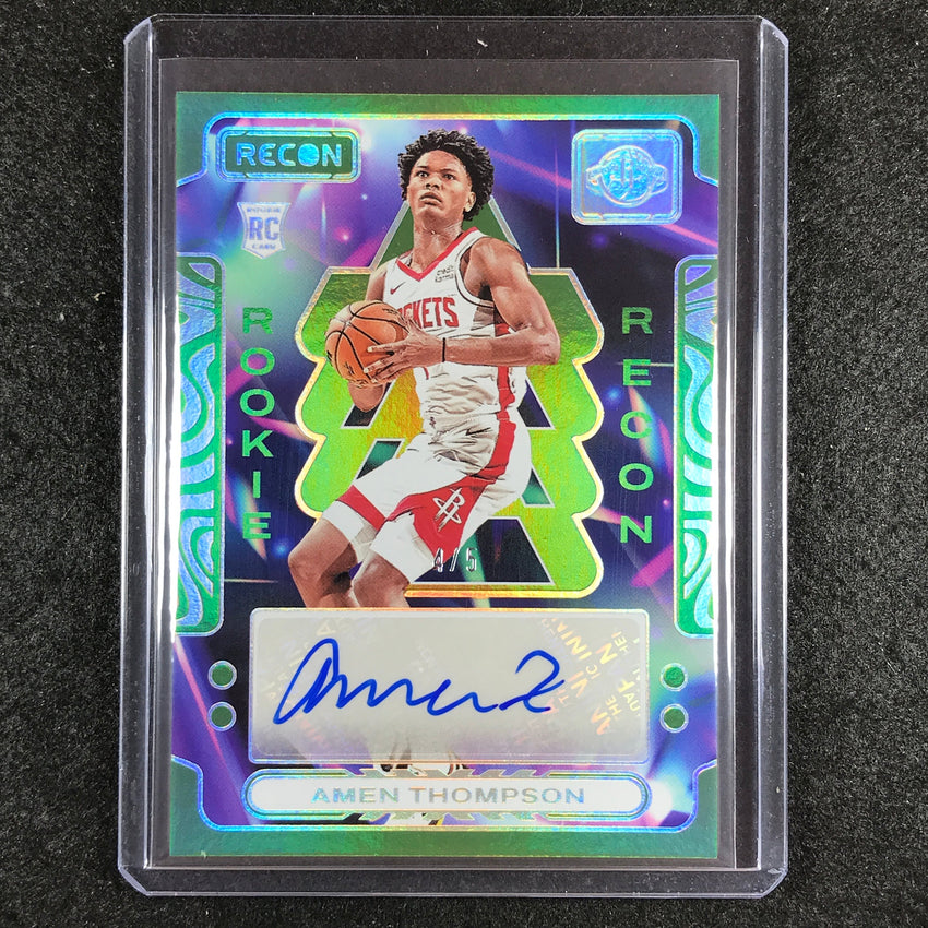 2023-24 Recon AMEN THOMPSON Rookie Recon Auto Green 4/5