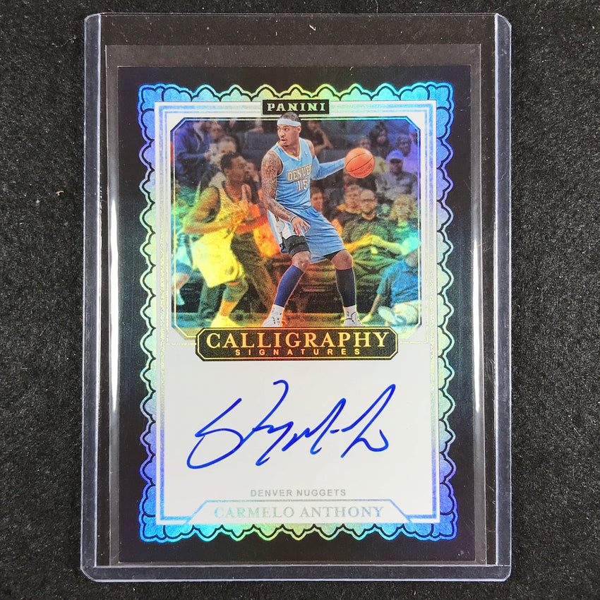 2023-24 Recon CARMELO ANTHONY Calligraphy Signatures Auto No. CAN