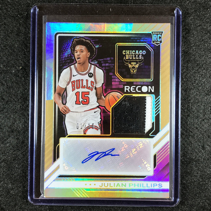 2023-24 Recon JULIAN PHILLIPS Rookie Patch Auto Gold 1/10