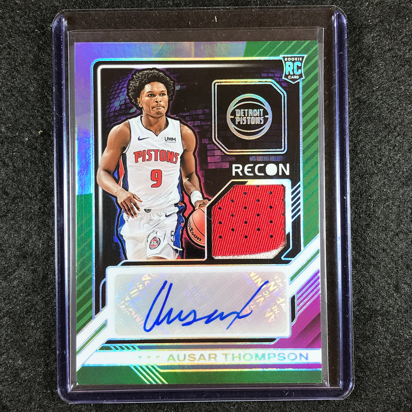 2023-24 Recon AUSAR THOMPSON Rookie Patch Auto Green 1/5
