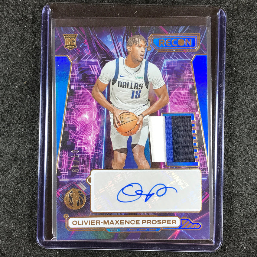 2023-24 Recon OLIVIER-MAXENCE PROSPER Novice Rookie Patch Auto Blue 7/49