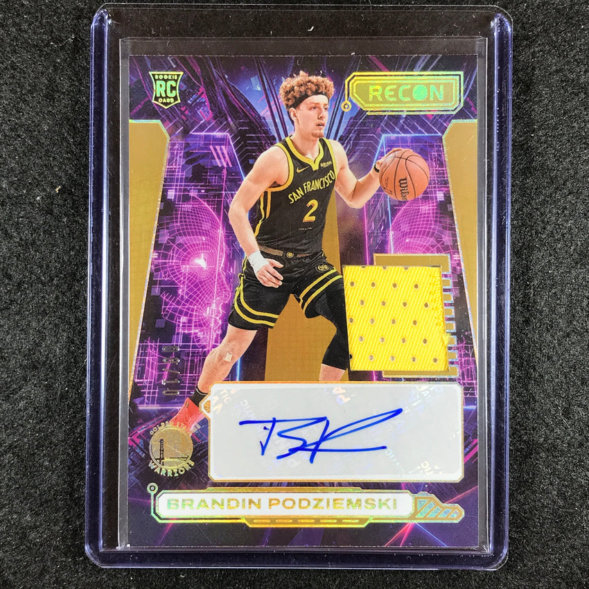 2023-24 Recon BRANDIN PODZIEMSKI Novice Rookie Patch Auto Gold 8/10
