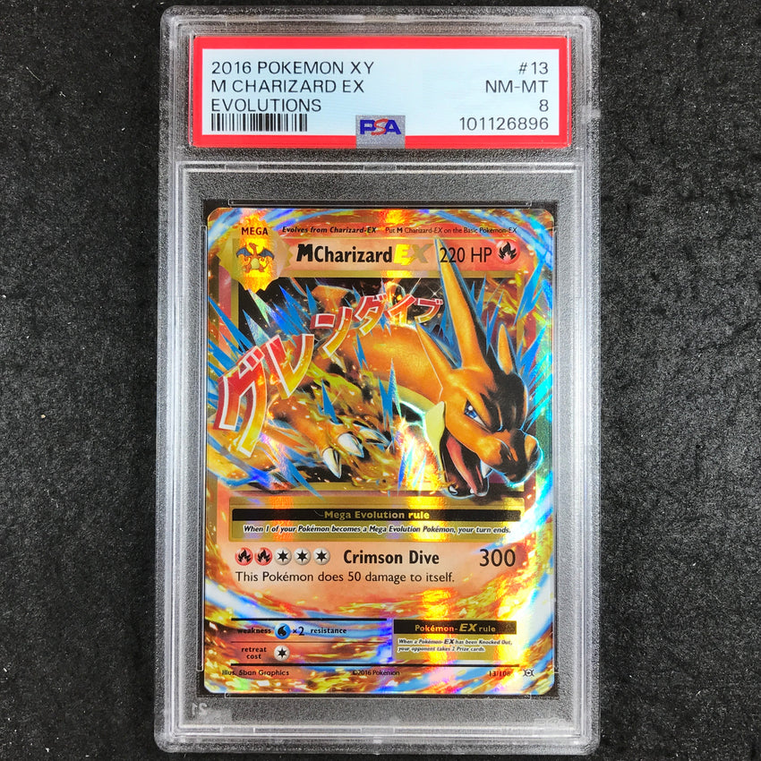 PSA 8 Mega M Charizard EX - 13/108 - Ultra Rare XY Evolutions 896