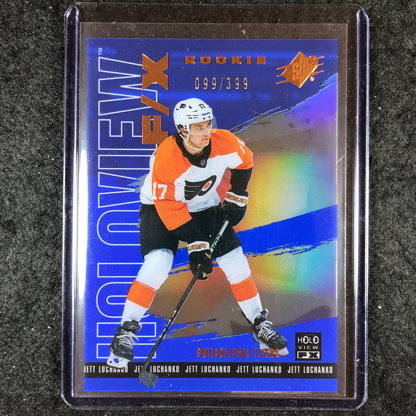 2024-25 SPx Hockey JETT LUCHANKO Holoview F/X Rookie Blue 99/399 #46