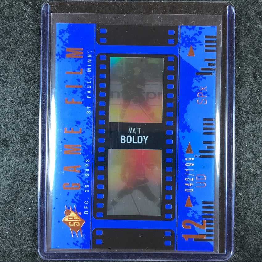 2024-25 SPx Hockey MATT BOLDY Game Film Blue 42/199 #1