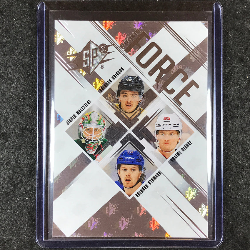 2024-25 SPx Hockey BRISSON WALLSTEDT CLARKE OTHMANN Force Rookie SSP #BWCO