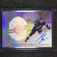 2024-25 SPx Hockey GAGE GONCALVES Finite Rookie Auto Silver Spectrum 67/99