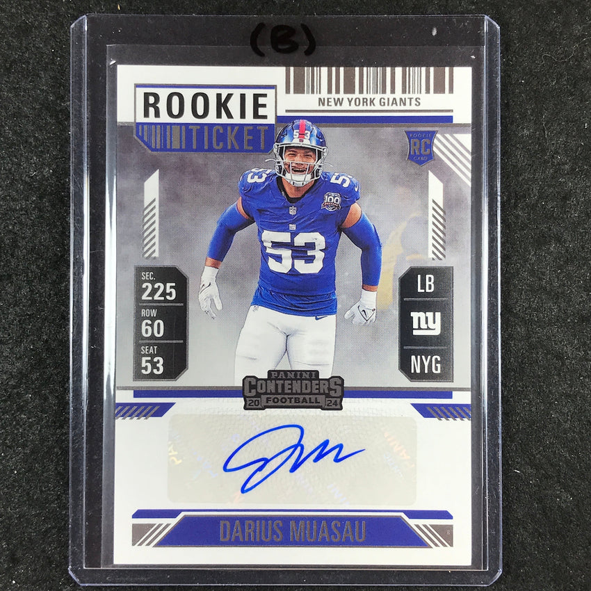 2024 Contenders Football DARIUS MUASAU Rookie Ticket Auto Base #237 (B)