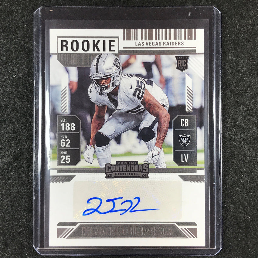 2024 Contenders Football DECAMERION RICHARDSON Rookie Ticket Auto Base #238