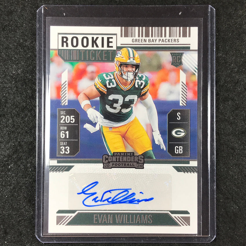 2024 Contenders Football EVAN WILLIAMS Rookie Ticket Auto Base #241