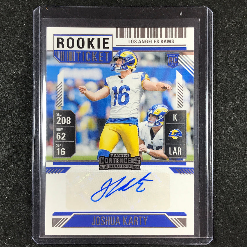 2024 Contenders Football JOSHUA KARTY Rookie Ticket Auto Base #245