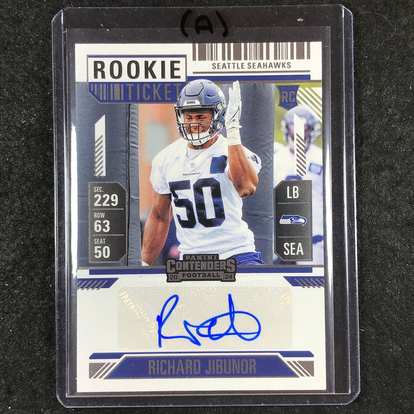 2024 Contenders Football RICHARD JIBUNOR Rookie Ticket Auto Base #255 (A)