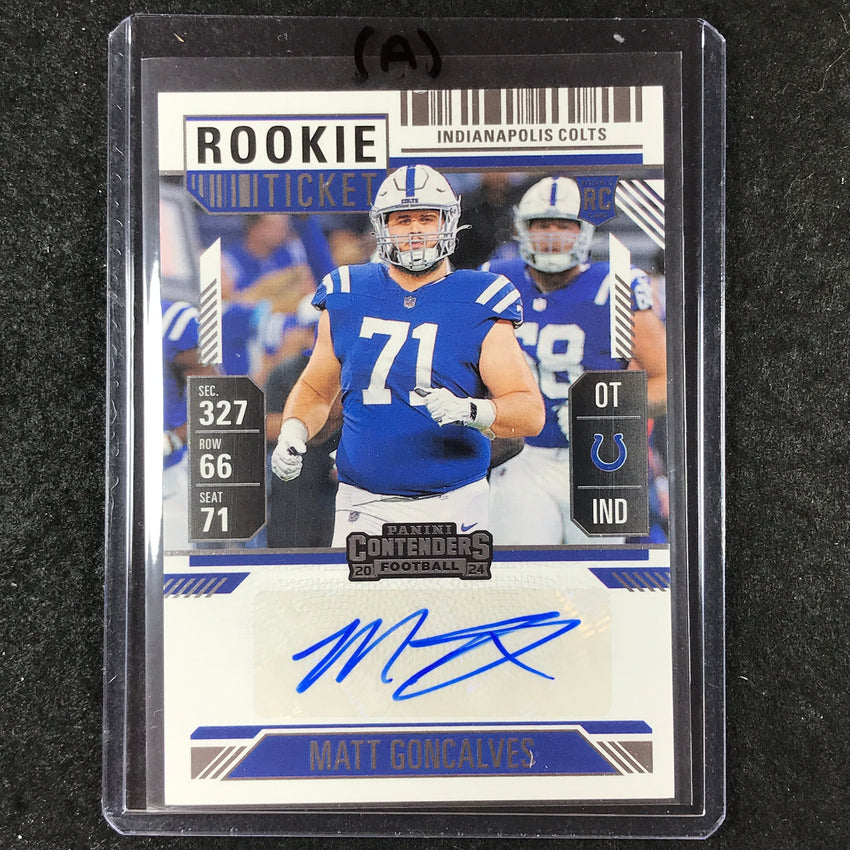 2024 Contenders Football MATT GONCALVES Rookie Ticket Auto Base #282 (A)