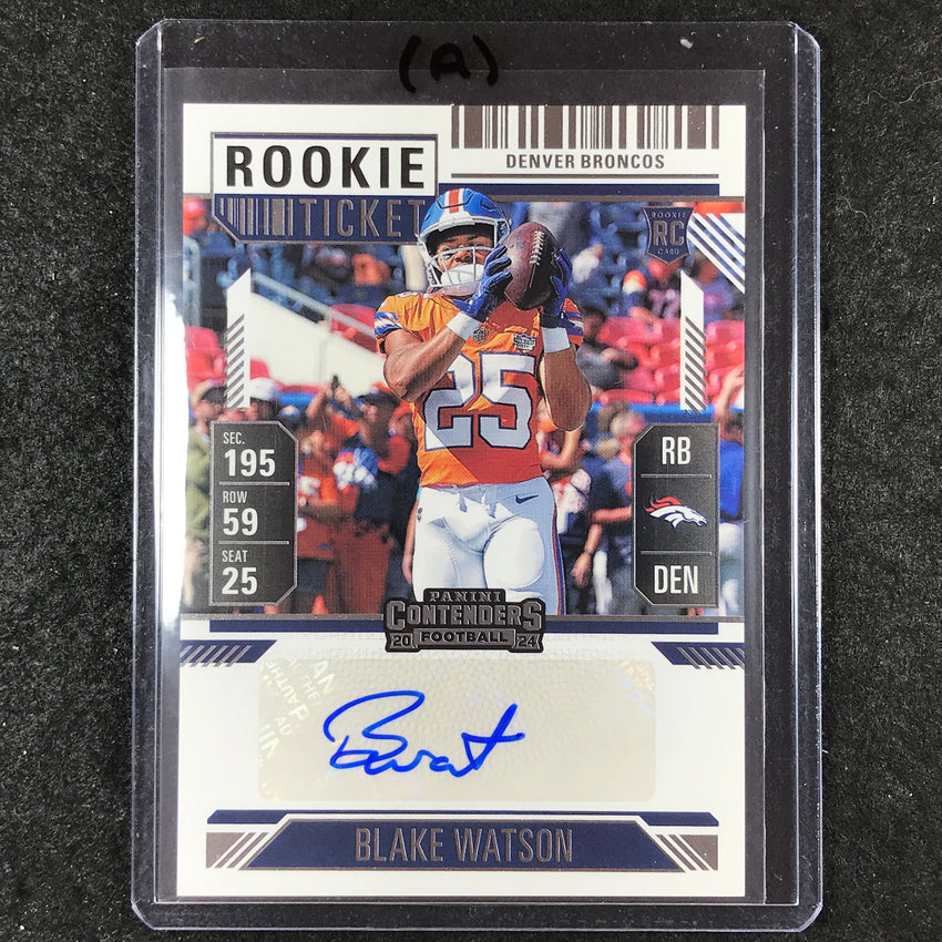 2024 Contenders Football BLAKE WATSON Rookie Ticket Auto Base #283 (A)