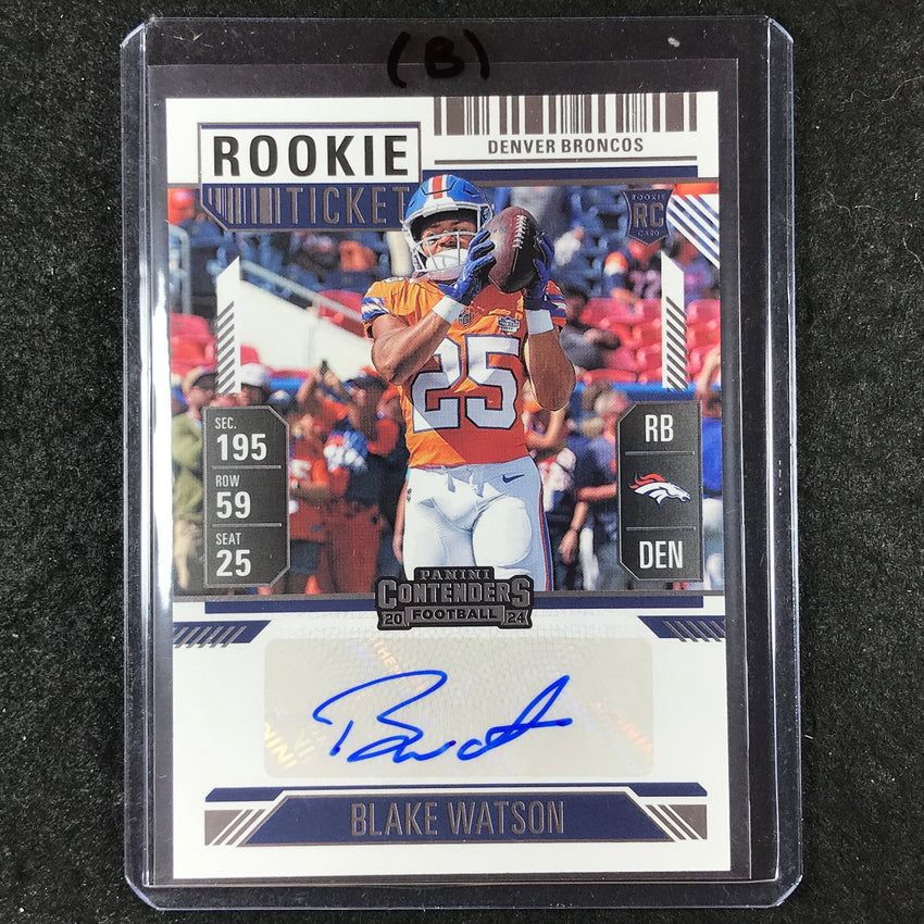2024 Contenders Football BLAKE WATSON Rookie Ticket Auto Base #283 (B)