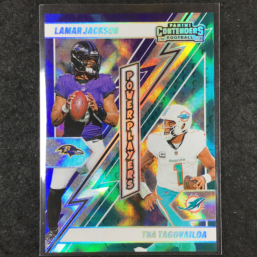 2024 Contenders Football LAMAR JACKSON TUA TAGOVAILOA Power Players Silver #2