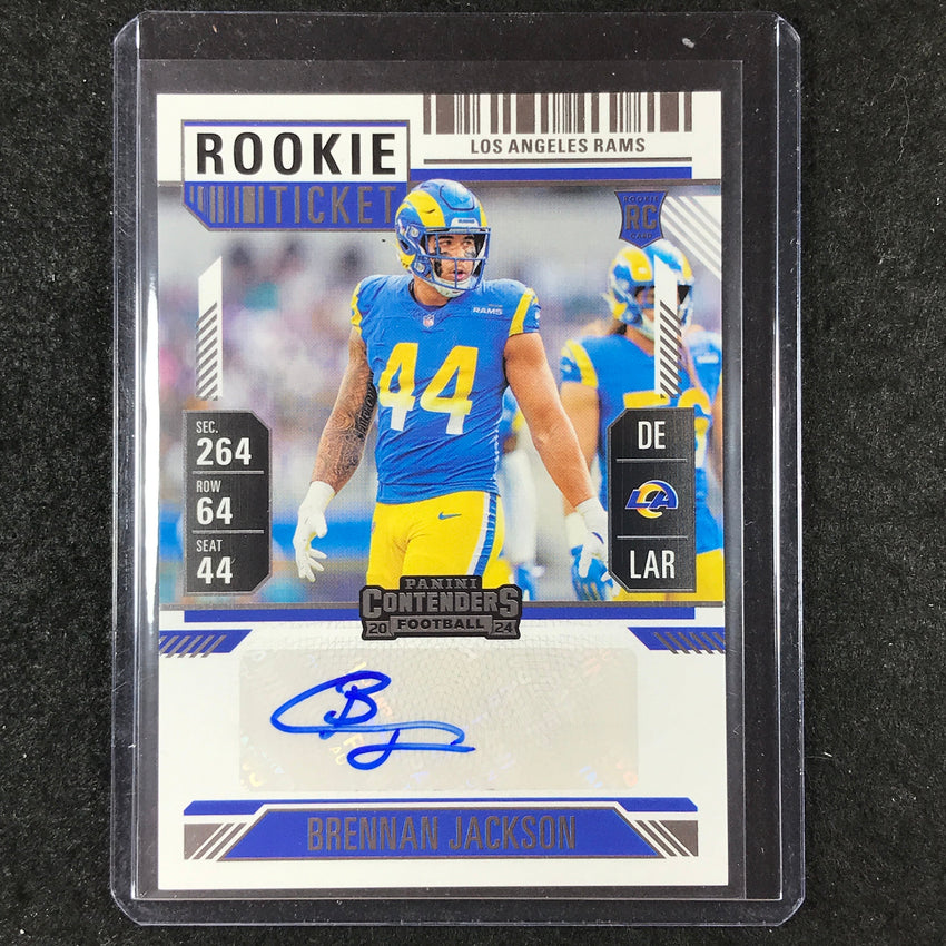 2024 Contenders Football BRENNAN JACKSON Rookie Ticket Auto Base #292