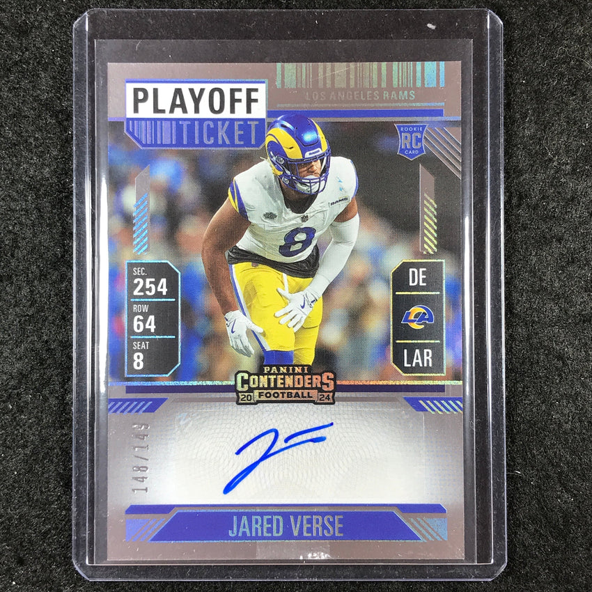 2024 Contenders Football JARED VERSE Rookie Playoff Ticket Auto 148/149 #147