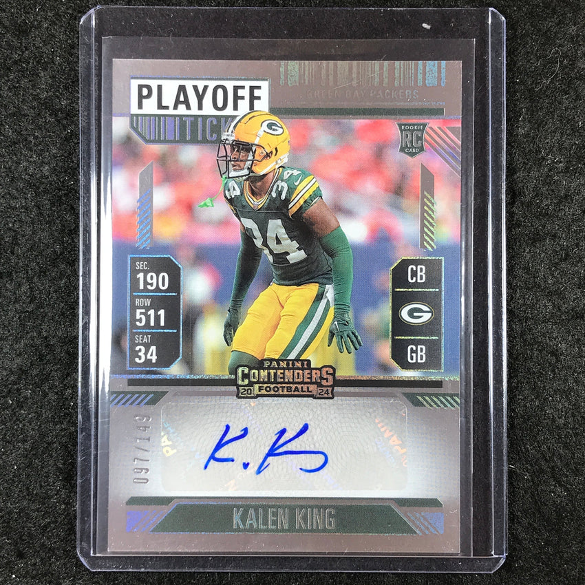 2024 Contenders Football KALEN KING Rookie Playoff Ticket Auto 97/149 #197