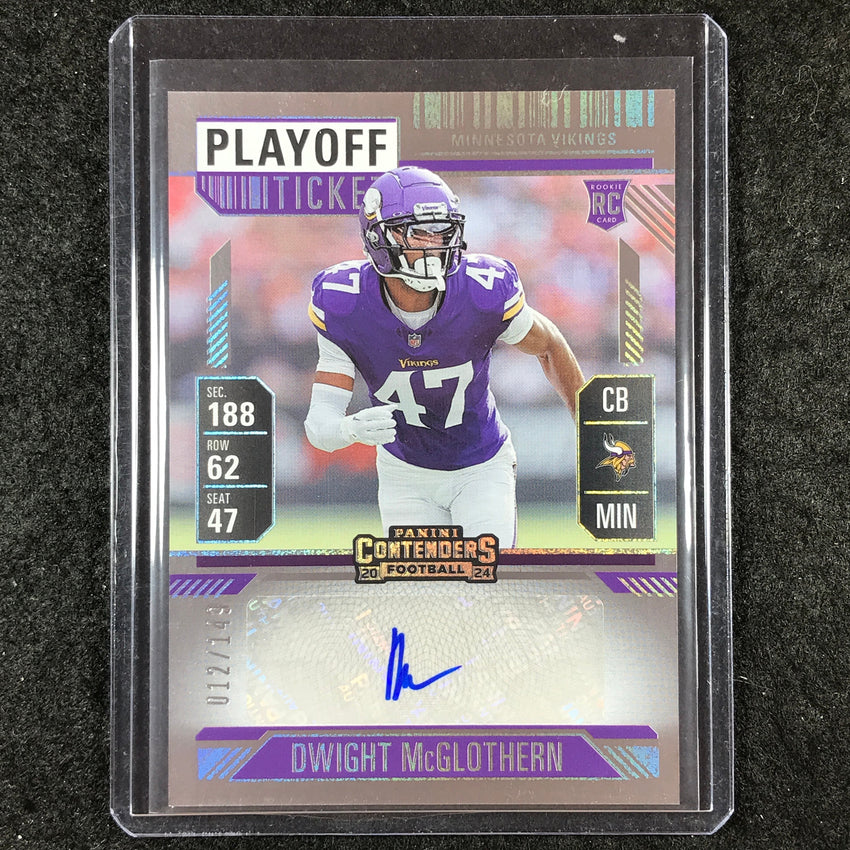 2024 Contenders Football DWIGHT MCGLOTHERN Rookie Playoff Ticket Auto 12/149